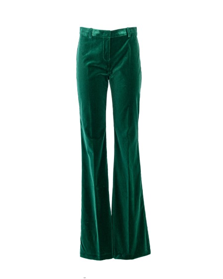 Shop ETRO  Pantalone: Etro pantaloni svasati sul fondo e realizzati in velluto di cotone.
Vestibilità slim.
Tasche a filetto.
Chiusura con bottone e cerniera.
Composizione: 98% cotone, 2% elastan.
Made in Italy. 11560 0551-0550